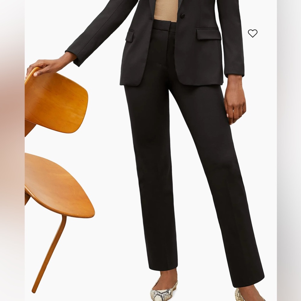 MM Lafleur Classic Black Straight Leg Pants smith pants